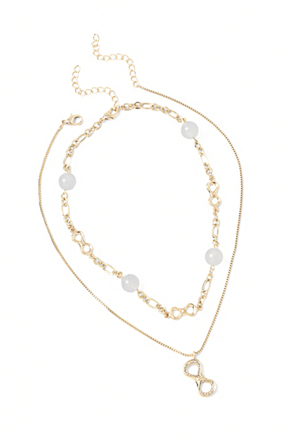 TWINSET Twinset  dubbele choker ketting met logo GOUD