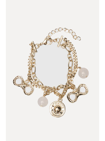 TWINSET Twinset bracelet with multiple strands and charms GOLD
