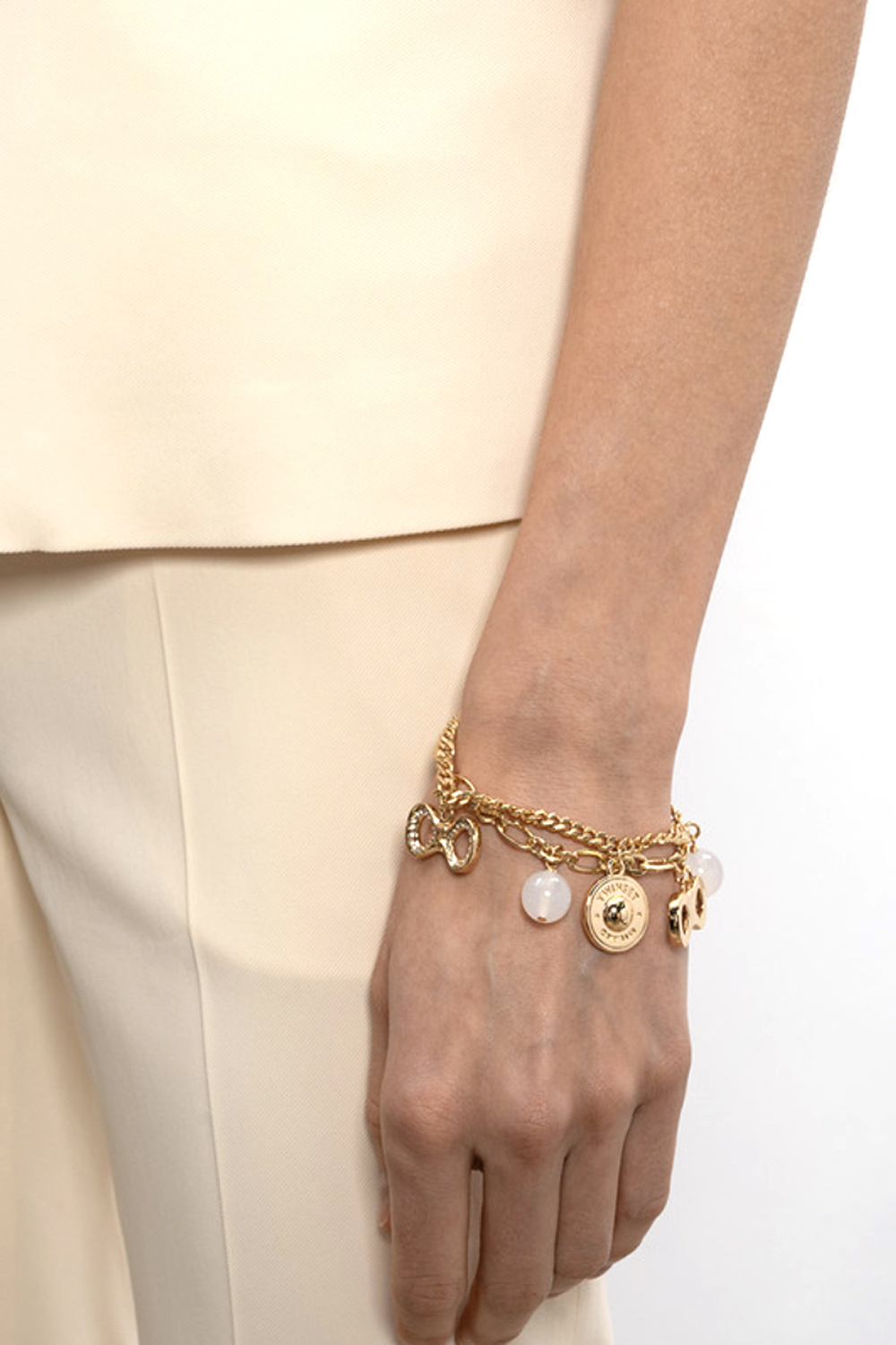 TWINSET Twinset armband met meerdere strengen en bedeltjes GOUD