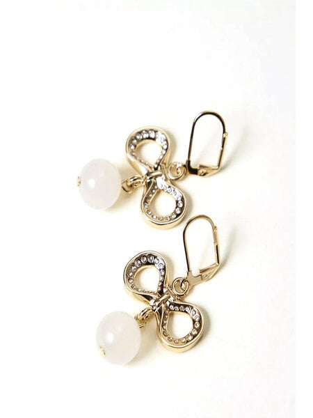 TWINSET Twinset earrings with rhinestones and logo GOLD