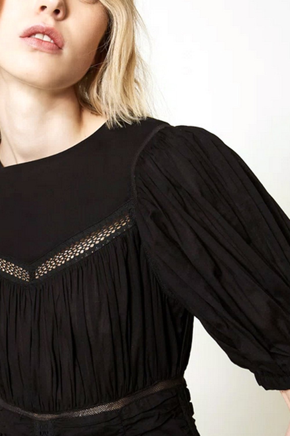 TWINSET Twinset korte jurk met plooien ZWART