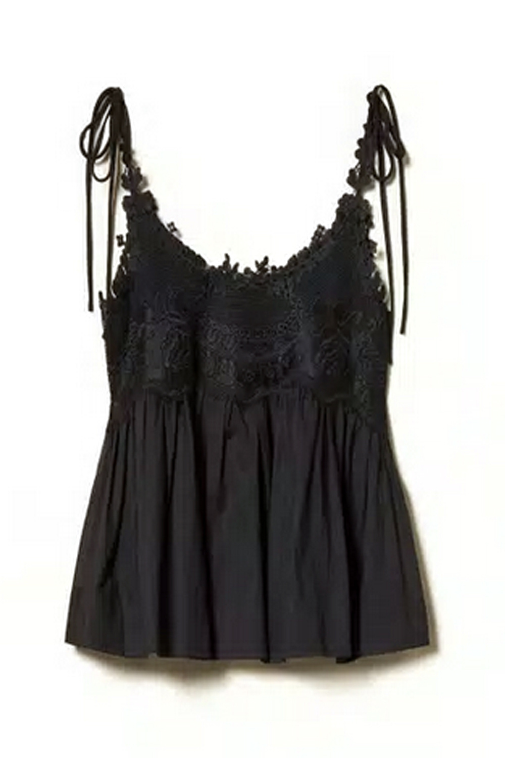 TWINSET Twinset tank top spaghetti straps with lace BLACK