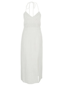 TWINSET Twinset dress with linen WHITE