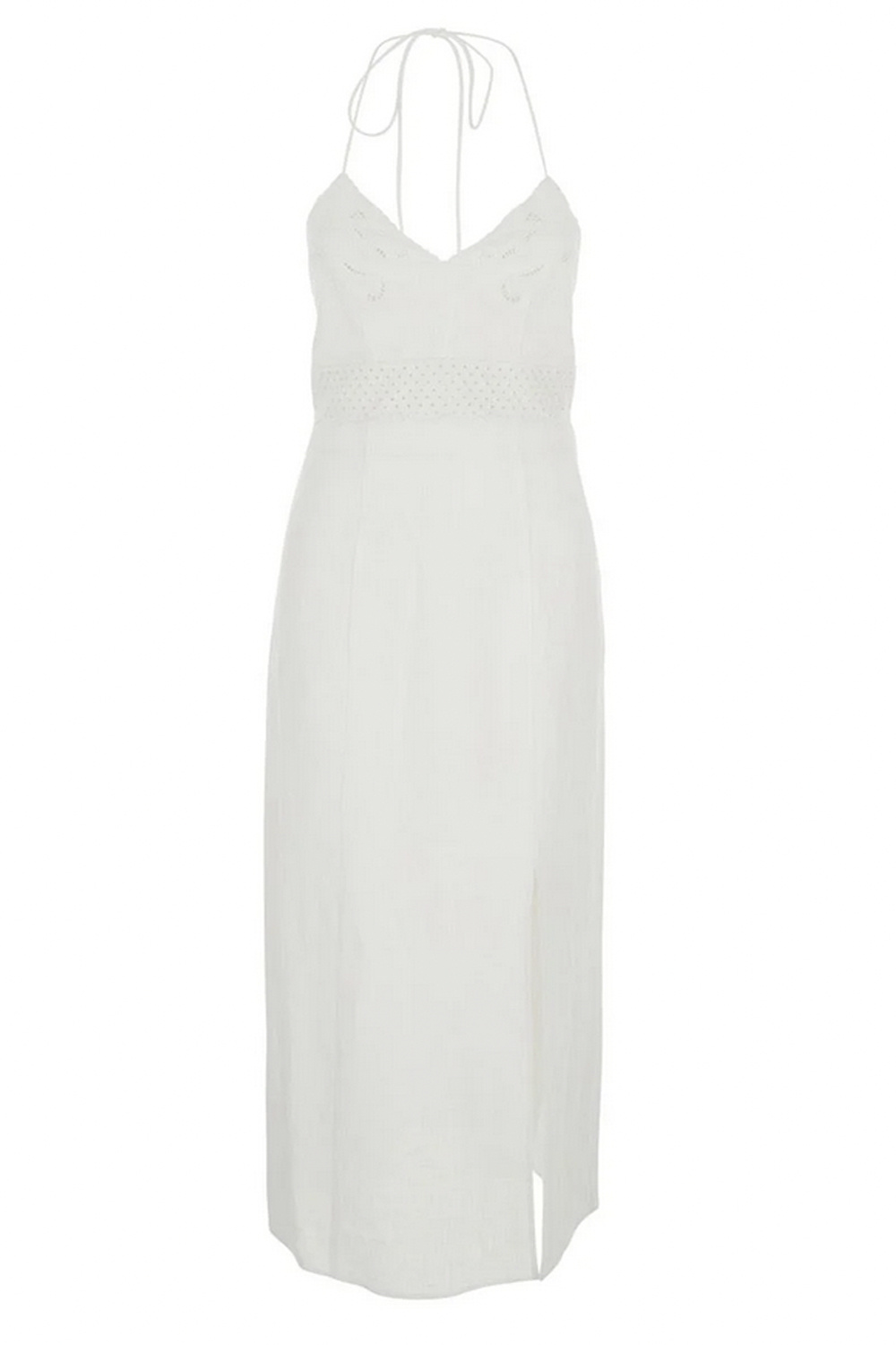 TWINSET Twinset dress with linen WHITE