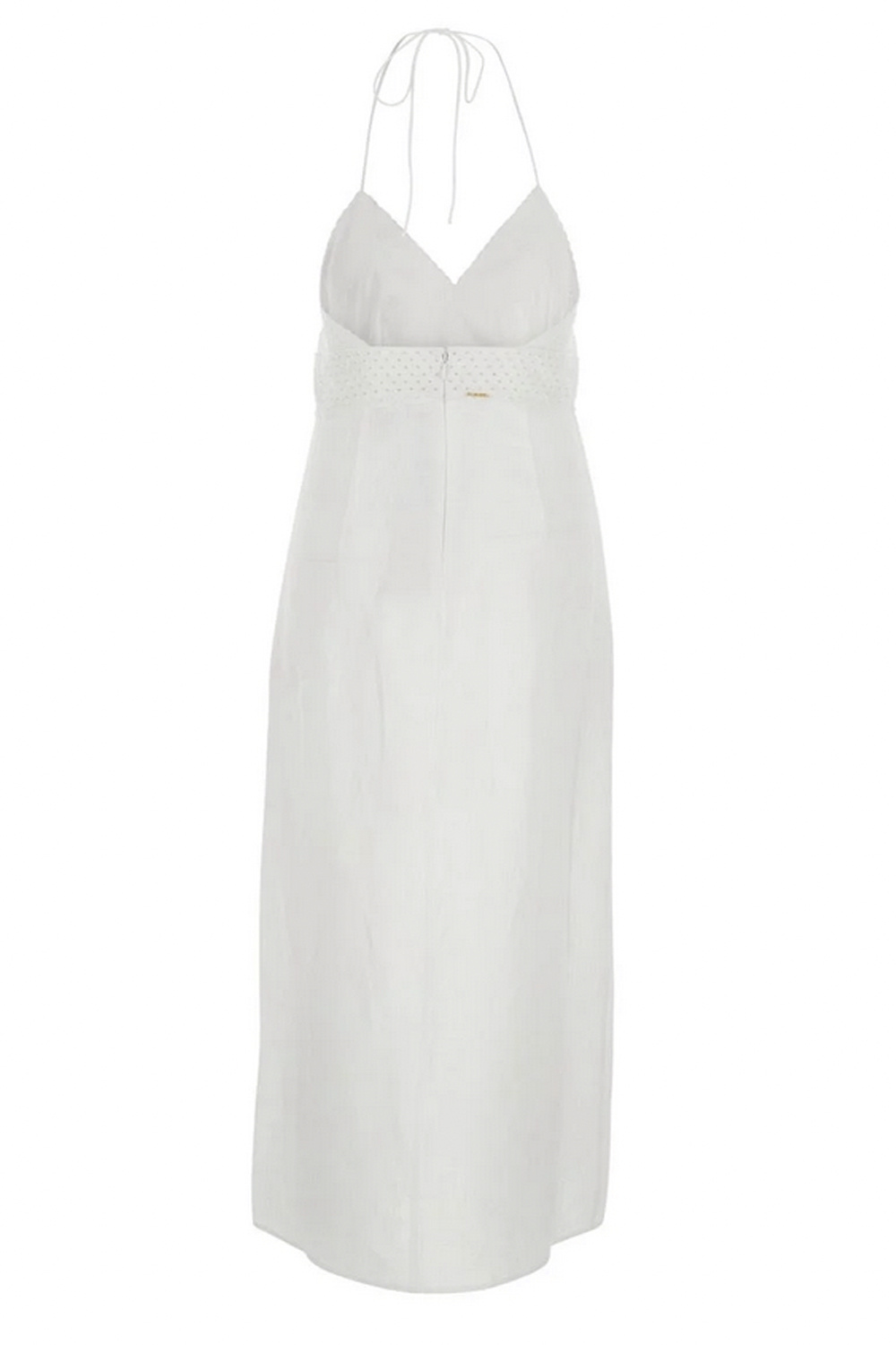 TWINSET Twinset dress with linen WHITE
