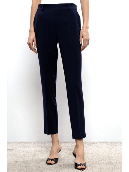 TWINSET Twinset trousers with elasticated waistband at the back dark BLUE