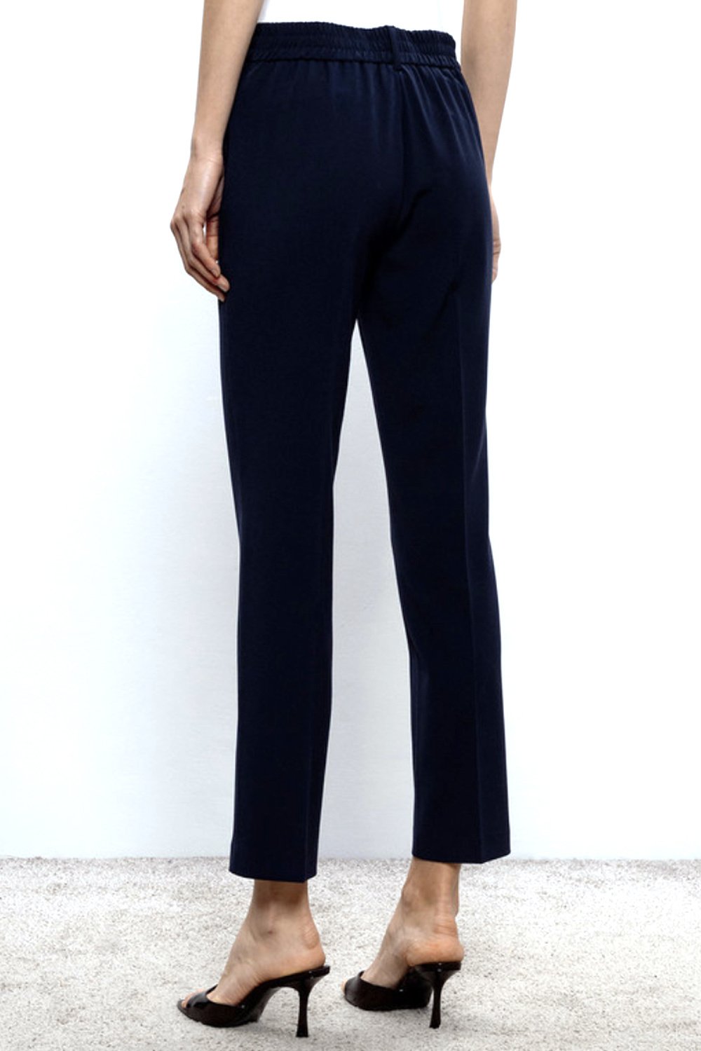 TWINSET Twinset pantalon met elastiekband achterzije donker BLAUW