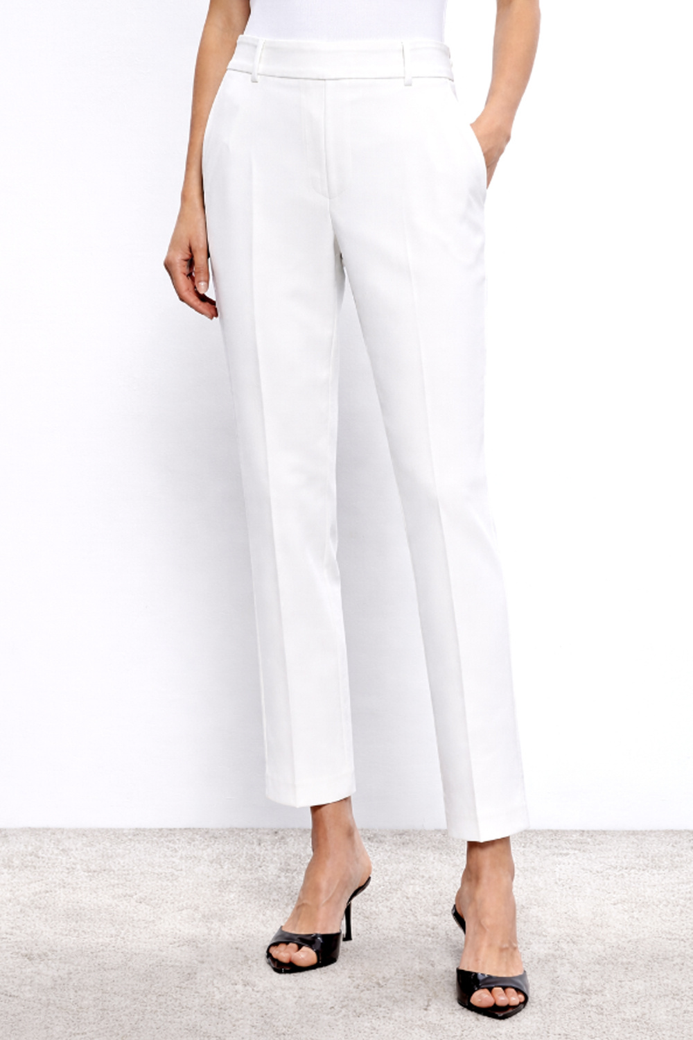 TWINSET Twinset pantalon met elastiekband achterzije WIT