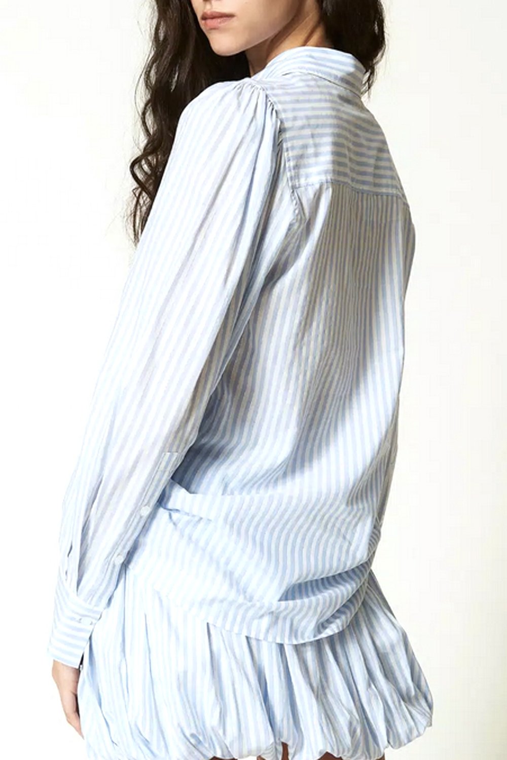 TWINSET Twinset blouse met strepen wit / BLAUW