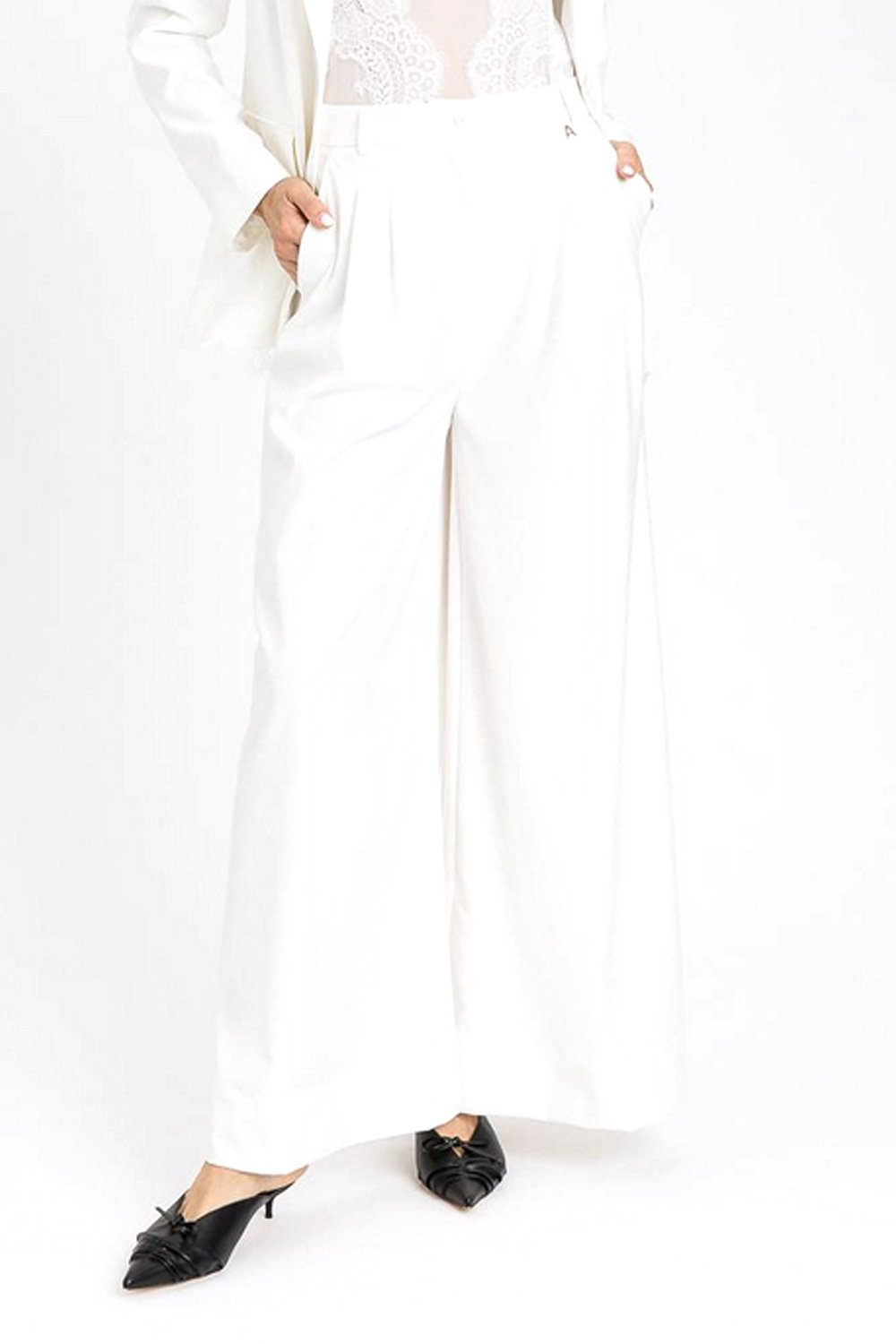 TWINSET Twinset wide-leg trousers WHITE