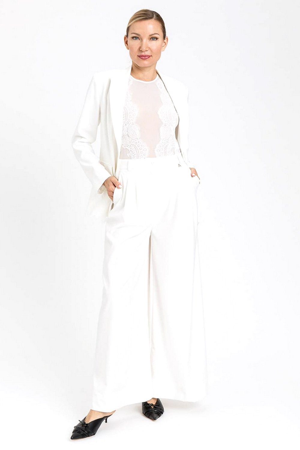 TWINSET Twinset wide-leg trousers WHITE