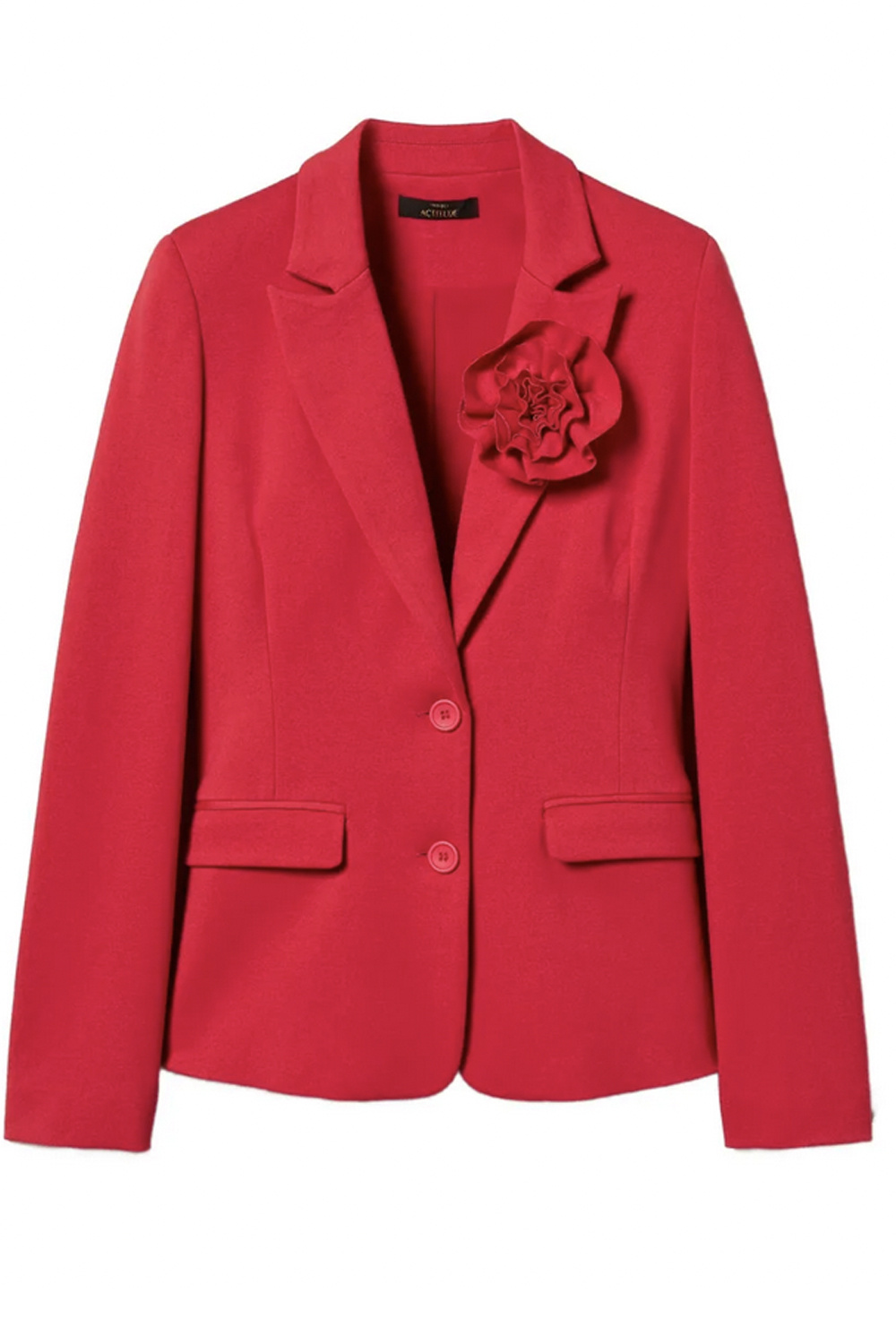 TWINSET Twinset basic colbert met een roos broche magenta ROZE / ROOD