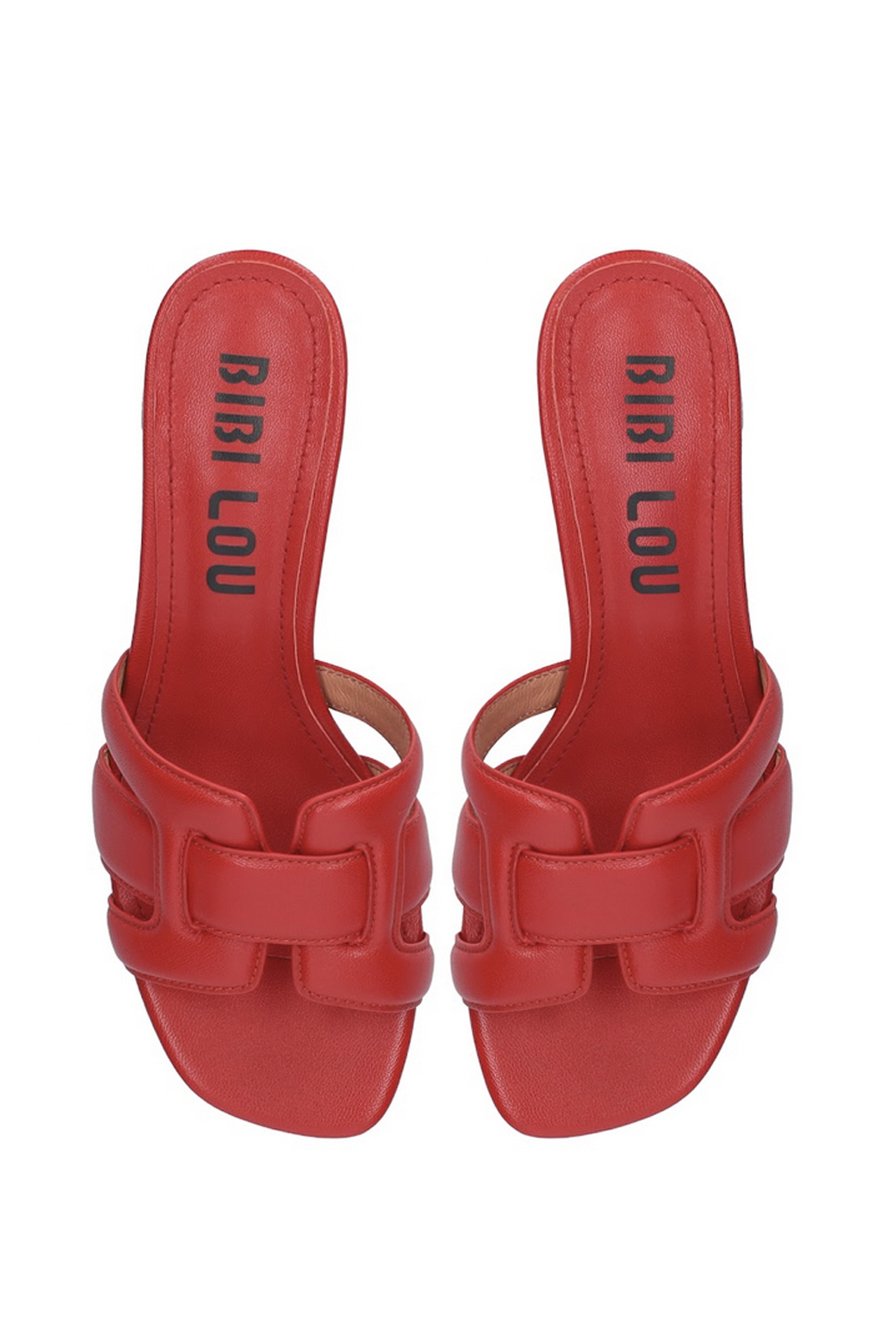 BIBI LOU Bibi Lou Holly sandaal met hakje  leer ROOD