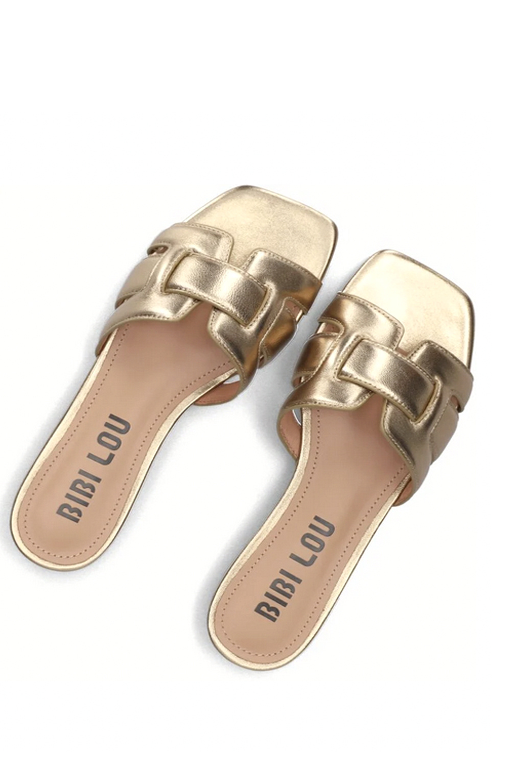BIBI LOU Bibi Lou Holly flat sandaal  leer bronze  / GOUD