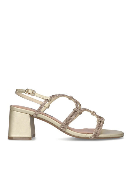 BIBI LOU Bibi Lou Quail sandal with heel and stones GOLD