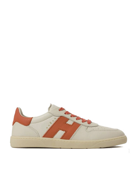 HOGAN Hogan flat sneaker with logo patch ORANGE / WHITE