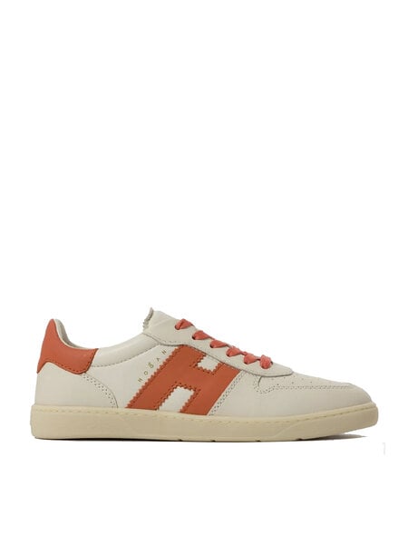 HOGAN Hogan platte sneaker met logo patch ORANJE / WIT