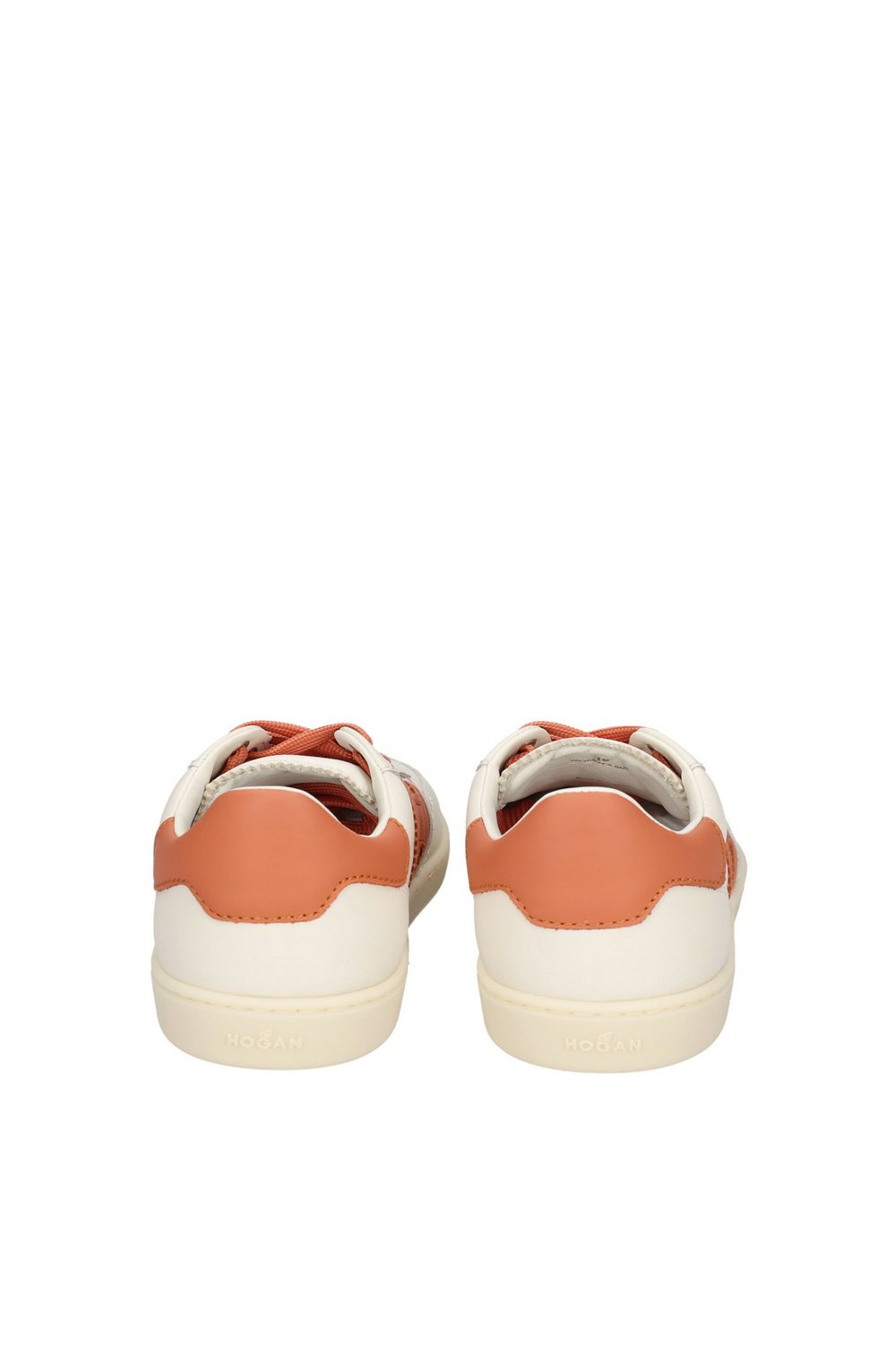 HOGAN Hogan platte sneaker met logo patch ORANJE / WIT