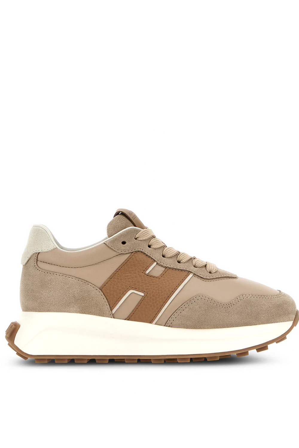 HOGAN Hogan H6410 sneaker met logo BEIGE / BRUIN