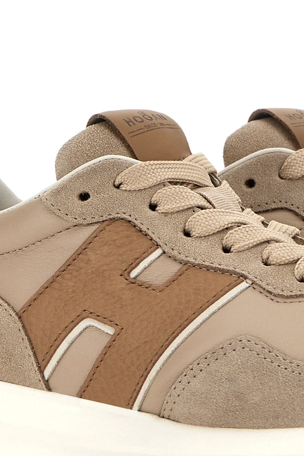 HOGAN Hogan H6410 sneaker met logo BEIGE / BRUIN