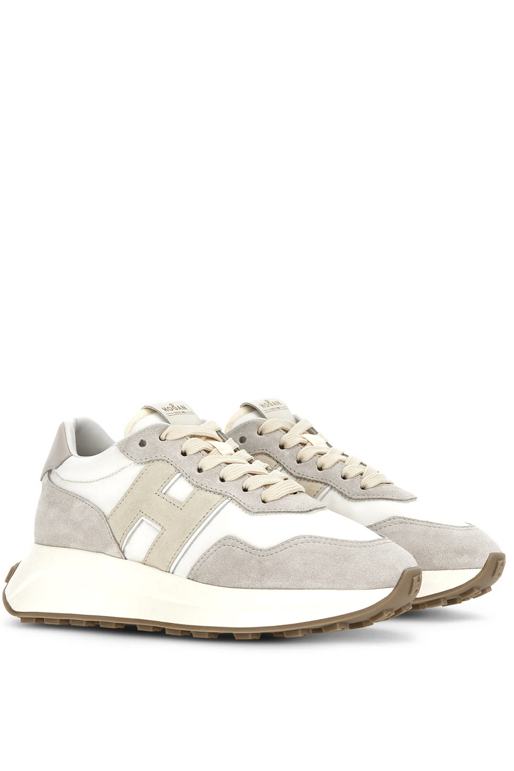 HOGAN Hogan H6410 sneaker met logo WIT / GRIJS