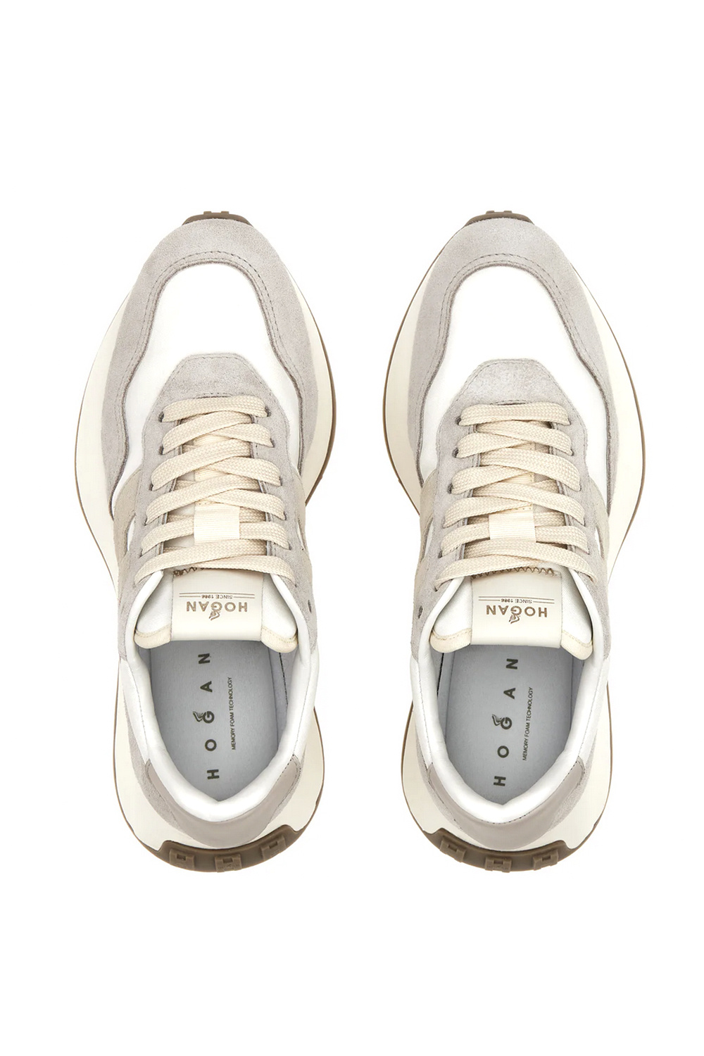 HOGAN Hogan H6410 sneaker met logo WIT / GRIJS