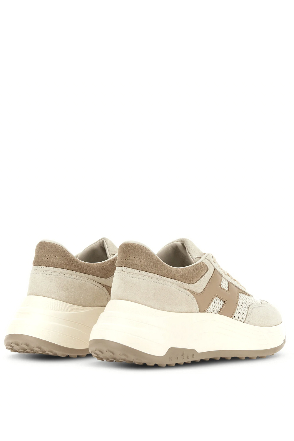 HOGAN Hogan Hi-Fi sneaker met logo patch BEIGE/BRUIN