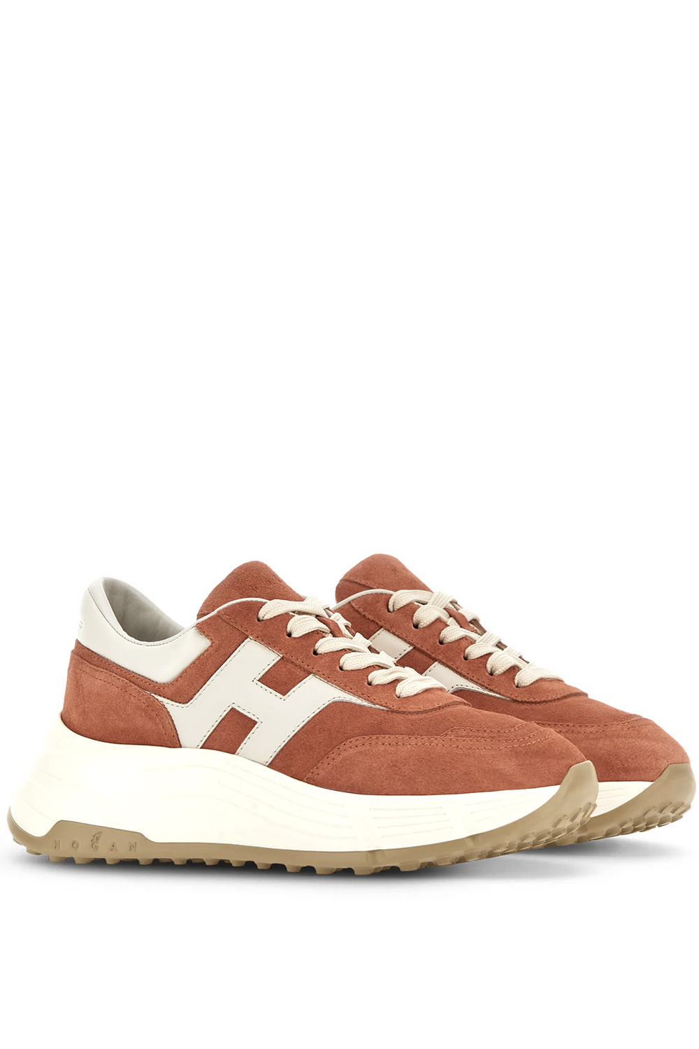 HOGAN Hogan Hi-Fi trainers with logo patch ORANGE