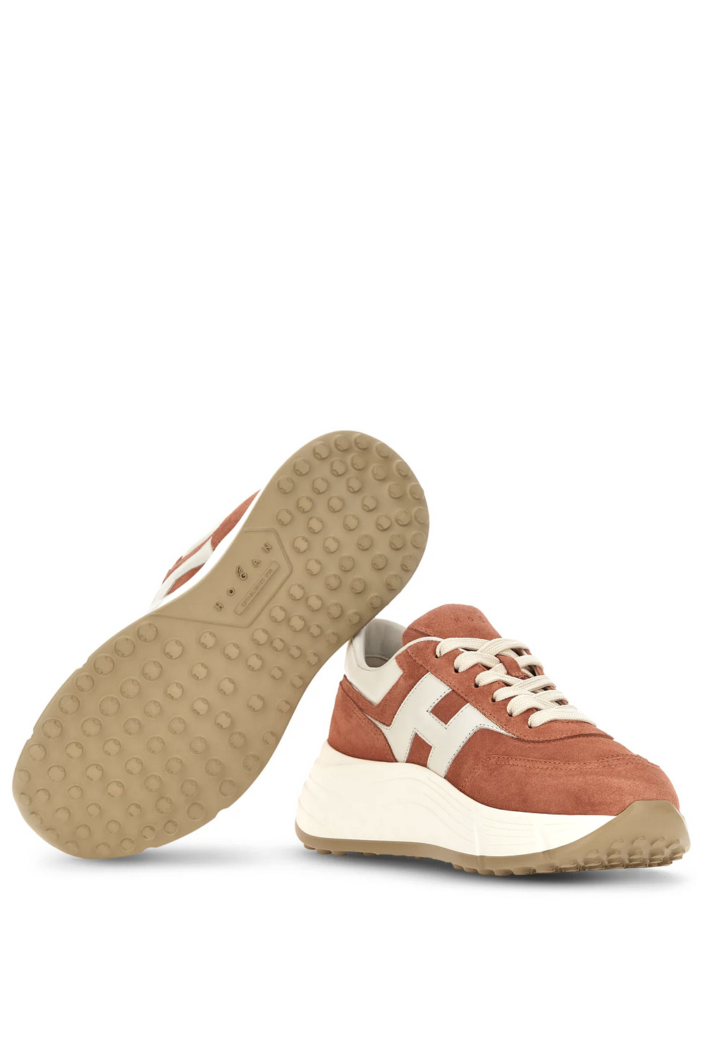 HOGAN Hogan Hi-Fi trainers with logo patch ORANGE