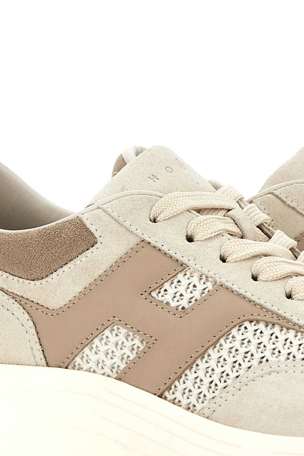 HOGAN Hogan Hi-Fi trainers with glitter logo patch BEIGE