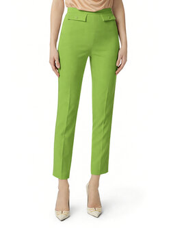 ELISABETTA FRANCHI Elisabetta Franchi Trousers with buttons on the pockets Aloe / GREEN