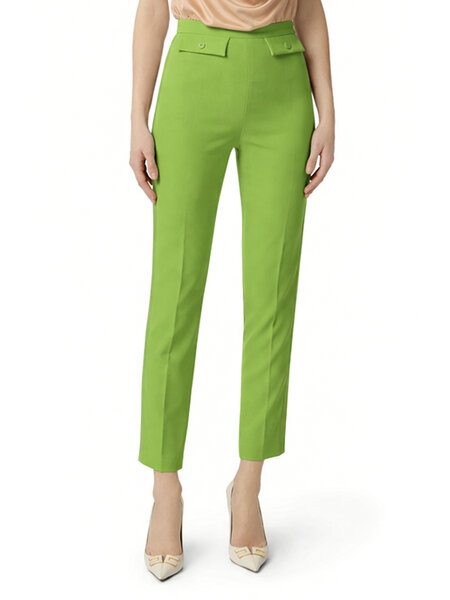 ELISABETTA FRANCHI Elisabetta Franchi Pantalon met knopen op zakken Aloe / GROEN