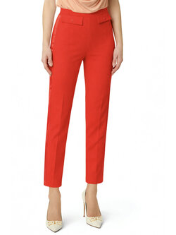 ELISABETTA FRANCHI Elisabetta Franchi Trousers with buttons on the pockets Lacca RED