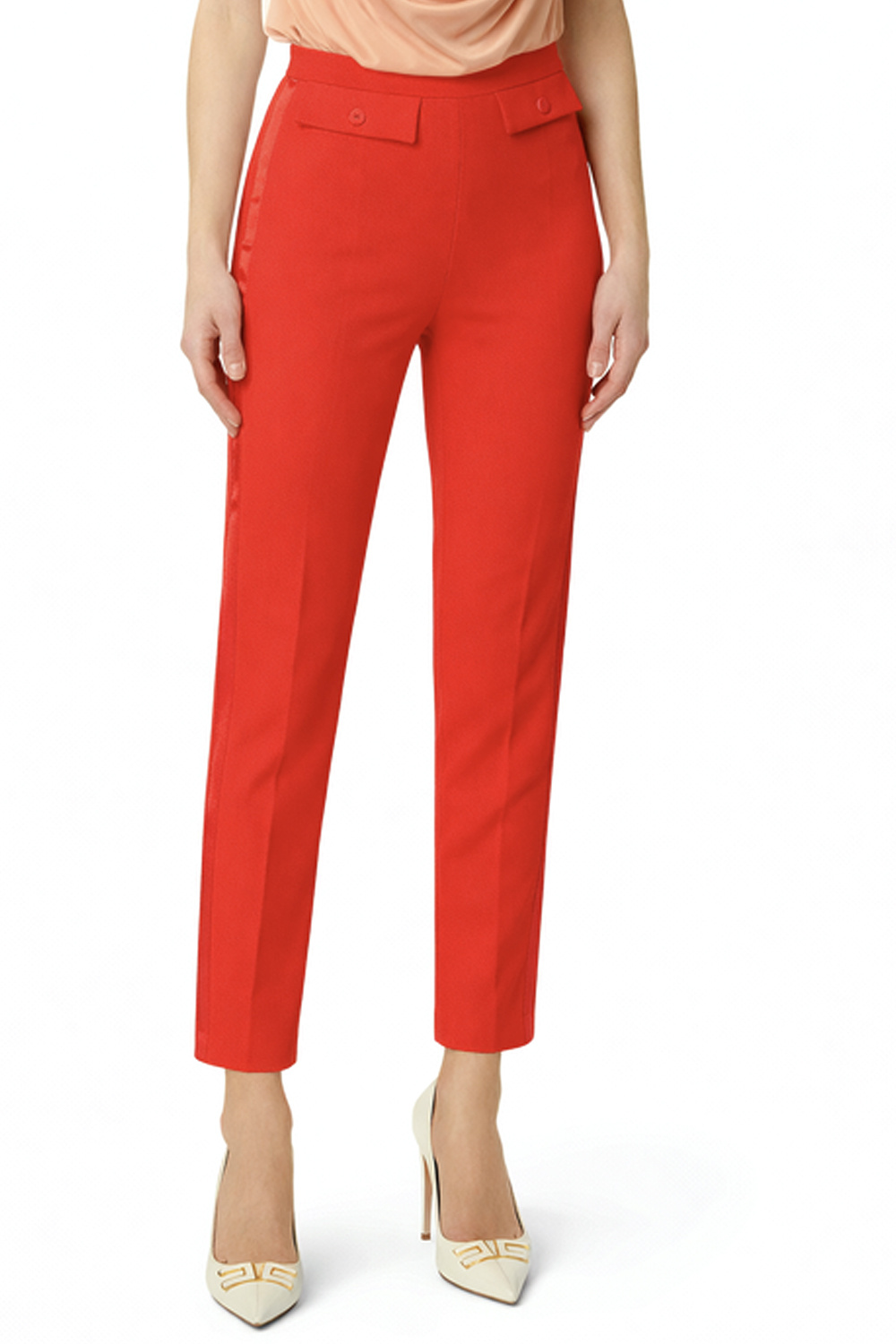 ELISABETTA FRANCHI Elisabetta Franchi Trousers with buttons on the pockets Lacca RED
