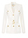ELISABETTA FRANCHI Elisabetta Franchi Blazer met gouden details en ceintuur WIT