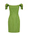 ELISABETTA FRANCHI Elisabetta Franchi off-the-shoulder dress with gold detailing in Aloe / GREEN