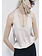 PATRIZIA PEPE Patrizia Pepe satin round-neck tank top in cloud grey / GREY BEIGE