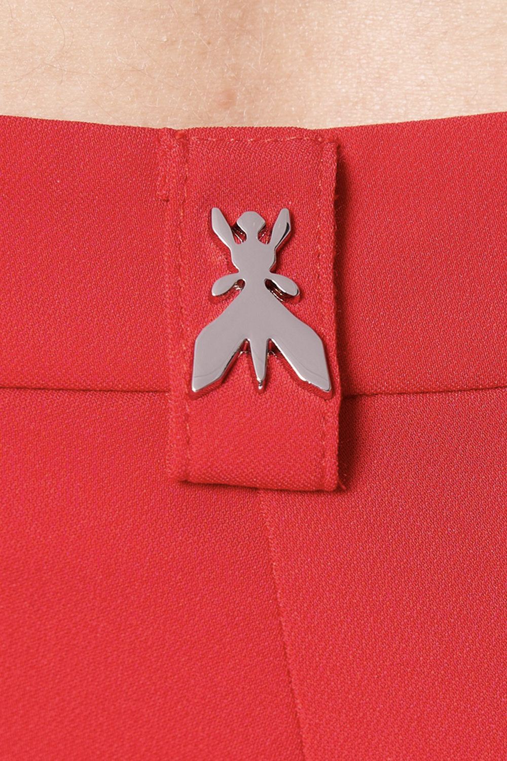 PATRIZIA PEPE Patrizia Pepe flared pantalon met logo op achterzijde real red  / ROOD