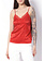 PATRIZIA PEPE Patrizia Pepe Satin top with lace at the top, real RED