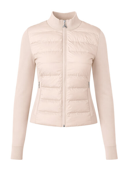 PATRIZIA PEPE Patrizia Pepe licht gewatteerde jas met gebreide mouwen BEIGE