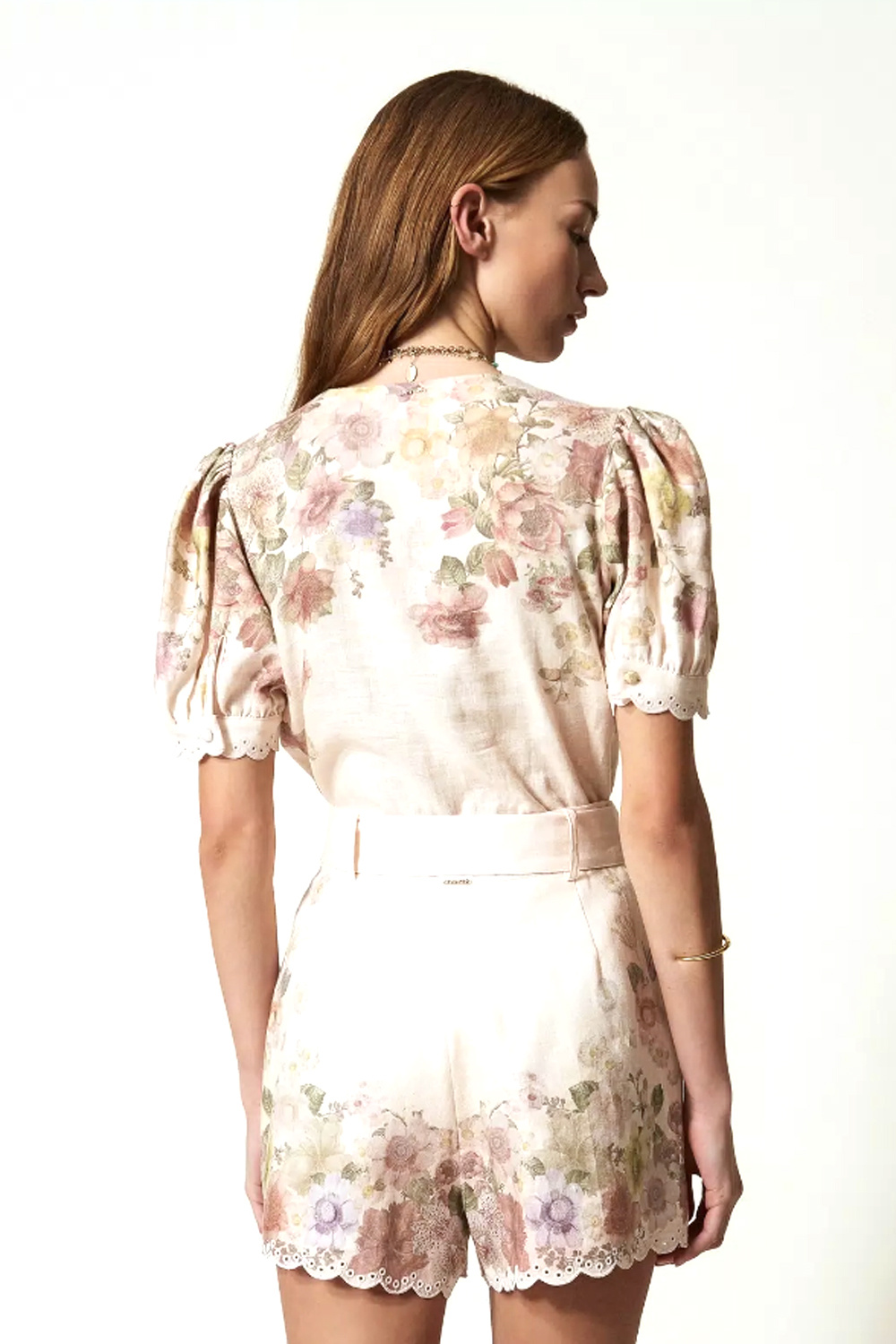 TWINSET Twinset shorts met ceintuur BLOEM PRINT