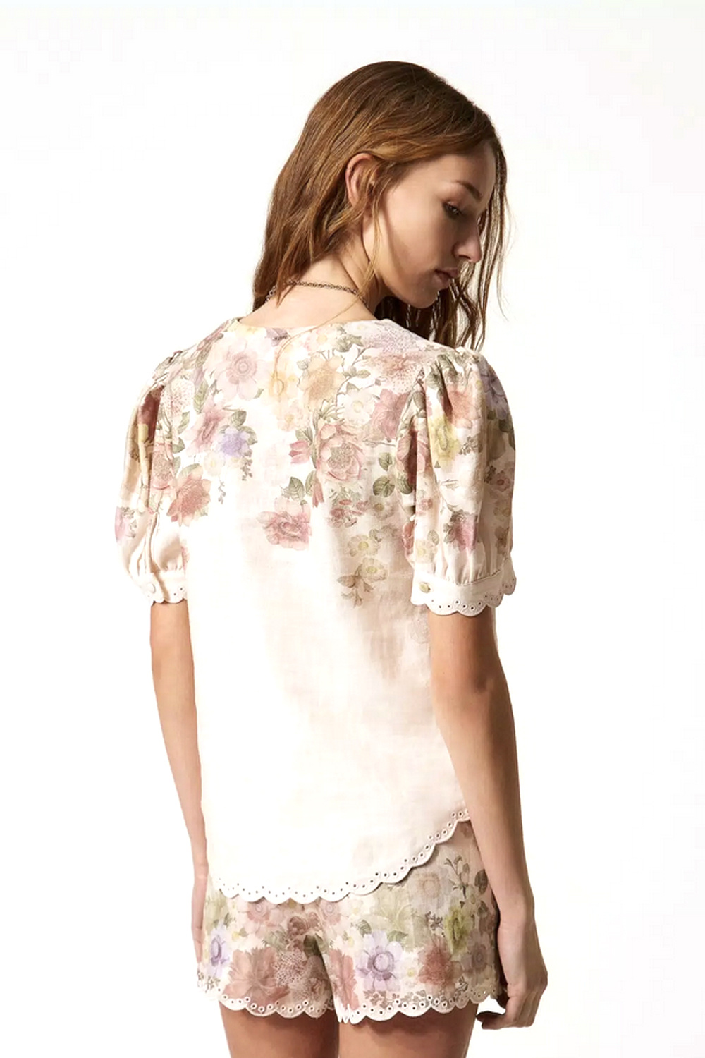 TWINSET Twinset blouse met gepofte mouwen BLOEMEN PRINT