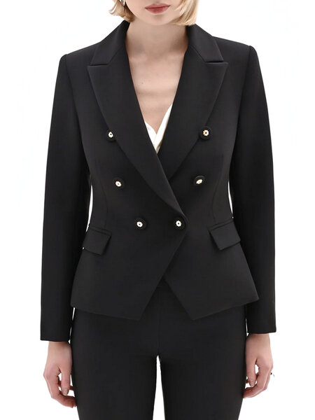 RINASCIMENTO Rinascimento jacket / blazer with gold buttons BLACK