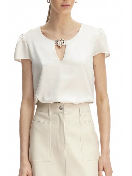 RINASCIMENTO Rinascimento Top with gold detail BEIGE