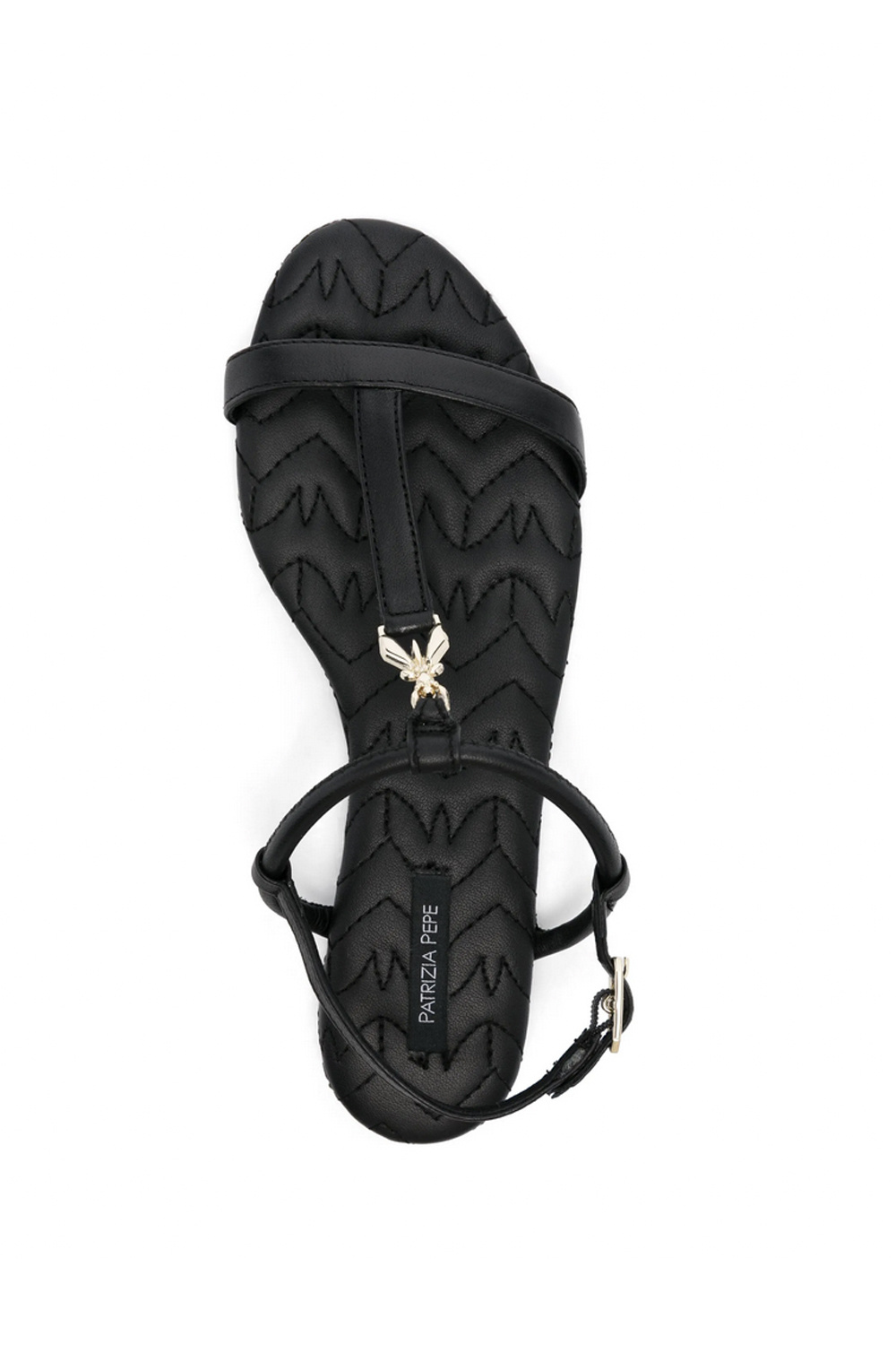 PATRIZIA PEPE Patrizia Pepe sandal with gold logo Black