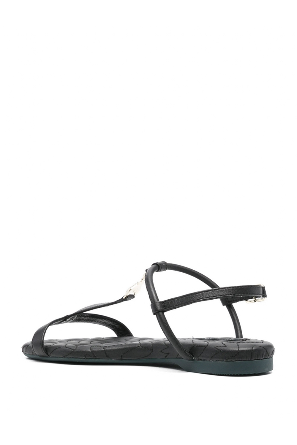 PATRIZIA PEPE Patrizia Pepe sandal with gold logo Black