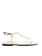 PATRIZIA PEPE Patrizia Pepe sandaal met goud logo room Wit