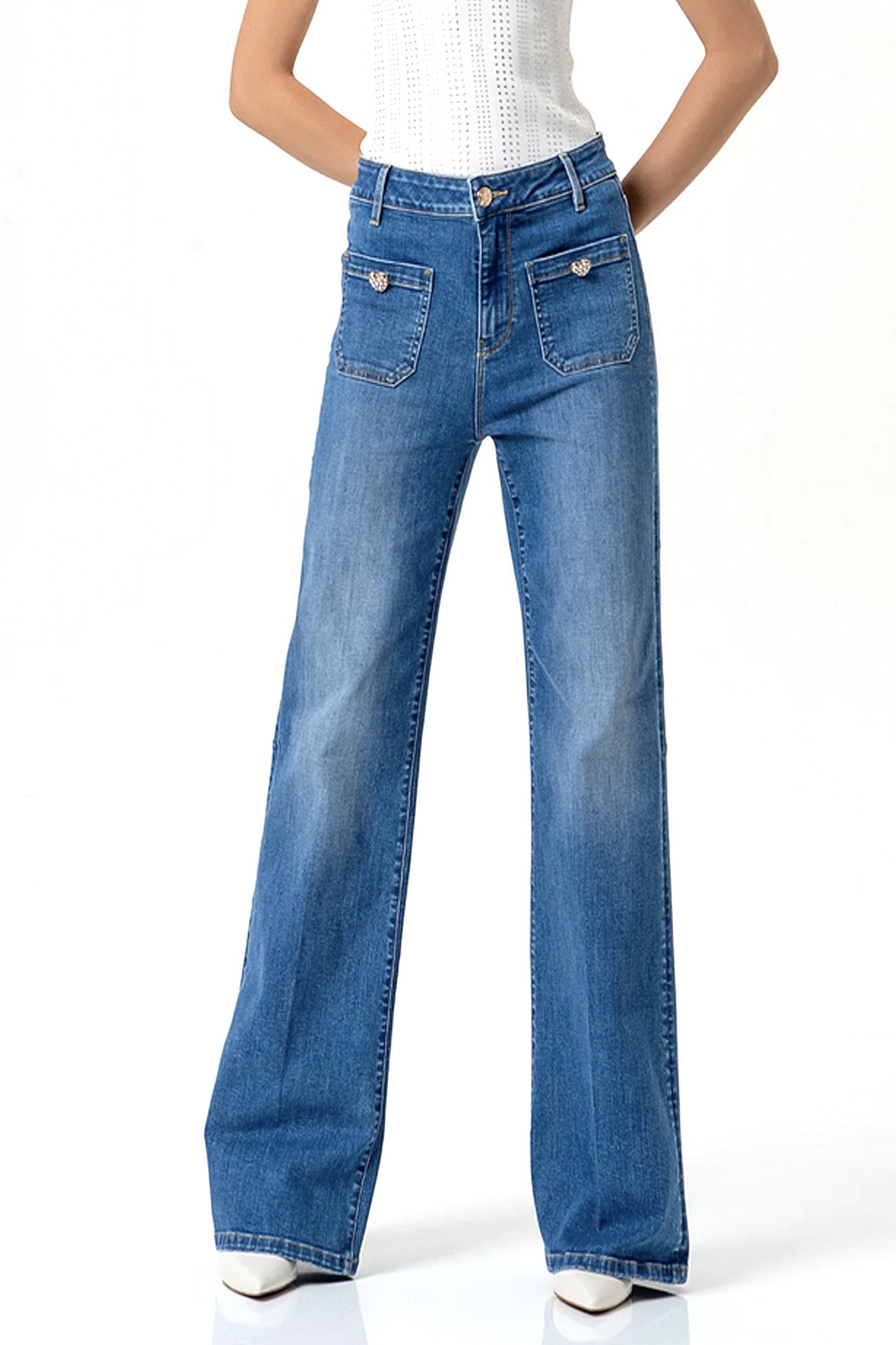 Fracomina jeans with rhinestones BLUE
