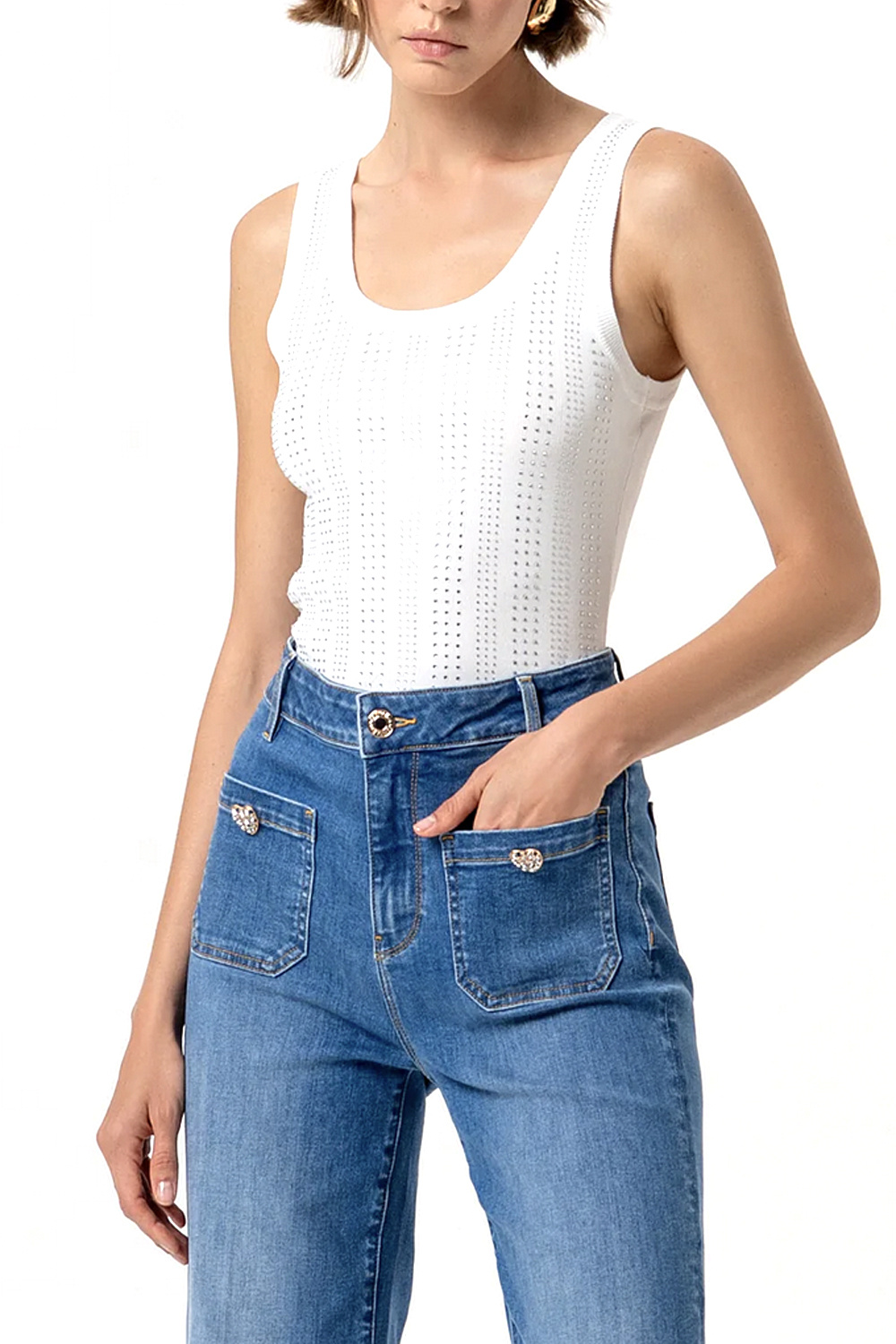 Fracomina jeans with rhinestones BLUE