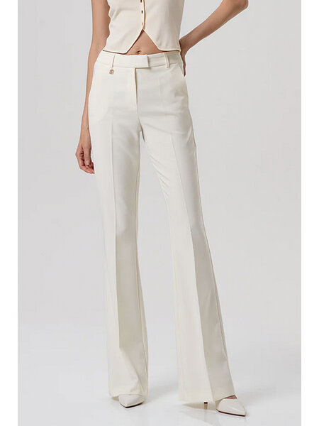 Fracomina Rechte pantalon met gouden detail BUTTER